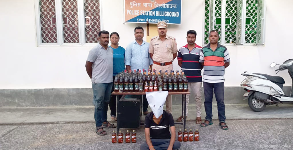Illegal Liquor of Over 100 Bottles Seized PS Billiground Before 2024 General Election