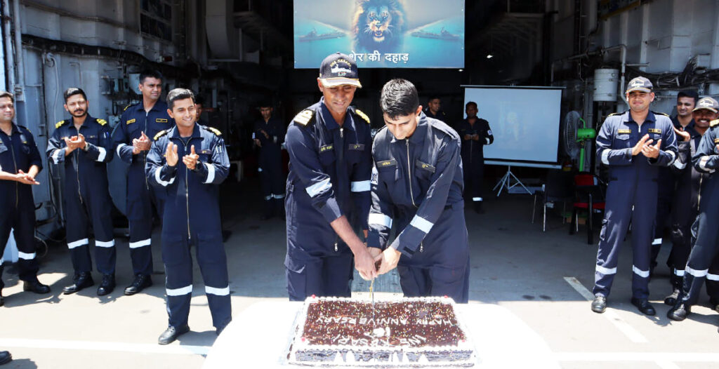 INS Kesari Celebrates 16th Anniversary Ceremony