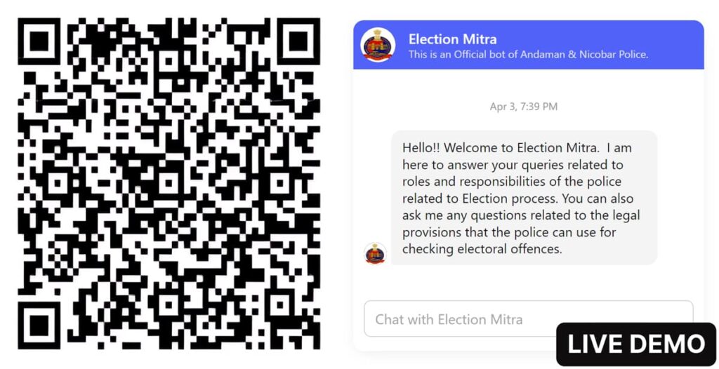 Launch Election Mitra Chatbot Web App for Peaceful Elections Live Demo